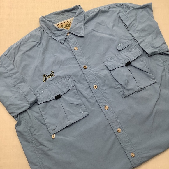 Men’s Fishing Shirt Al Agnew Button Up Vented Collared Outdoor Outerwear XL - Picture 1 of 12